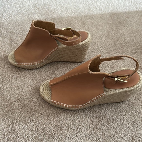 Seychelles espadrilles wedge tan leather - Picture 2 of 4
